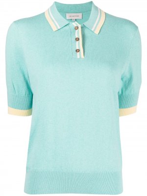Трикотажная рубашка поло с полосатым воротником Lee Mathews. Цвет: зеленый