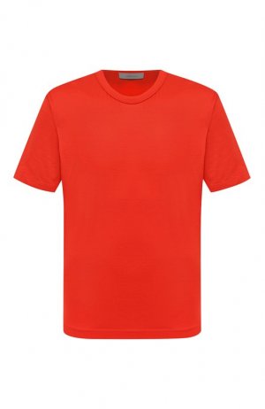 Хлопковая футболка Cortigiani. Цвет: красный