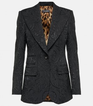 Пиджак из парчи DOLCE&GABBANA, черный Dolce&Gabbana
