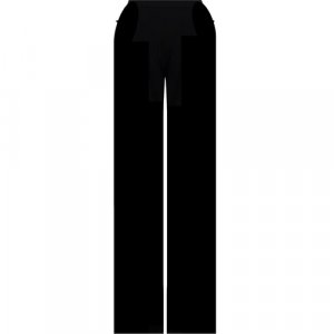 Брюки , прямой силуэт, классический стиль, стрелки, размер 42, черный Pollini. Цвет: черный