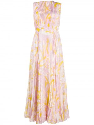 Длинное платье Dinamica с принтом Emilio Pucci. Цвет: розовый