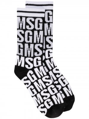 Носки с вышивкой MSGM. Цвет: черный