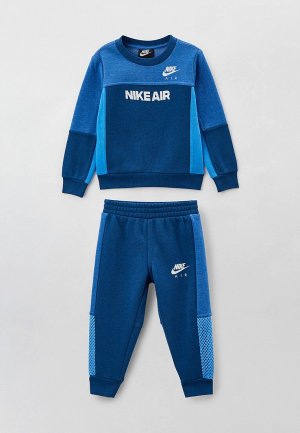 Костюм спортивный Nike B NSW AIR CREW + PANT. Цвет: голубой