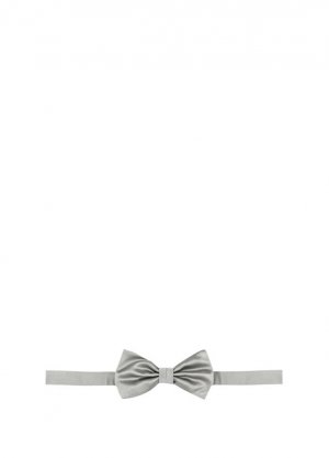 Серый шелковый галстук-бабочка Canali