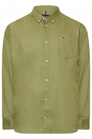 Оксфордская рубашка с длинным рукавом , зеленый BadRhino