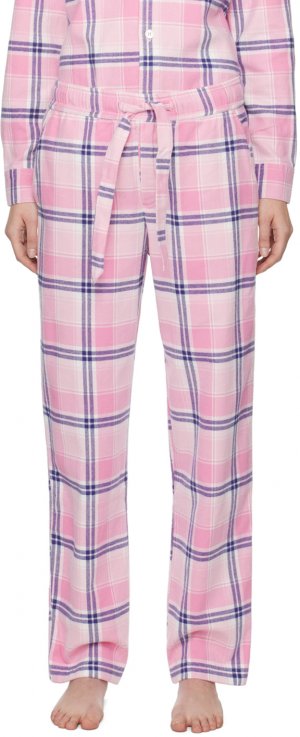 Розовые пижамные брюки в клетку Tekla