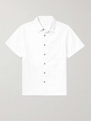 Джинсовая рубашка с воротником-стойкой ONIA, белый Onia