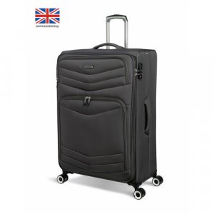 Чемодан , размер L, серый IT Luggage. Цвет: темно-серый/серый