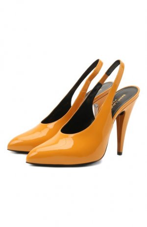 Кожаные туфли Venus Saint Laurent. Цвет: жёлтый
