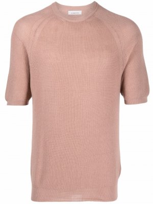 Short-sleeve knitted top Laneus. Цвет: розовый