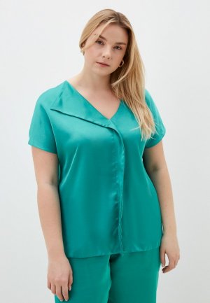 Блуза Rinascimento CURVY. Цвет: зеленый
