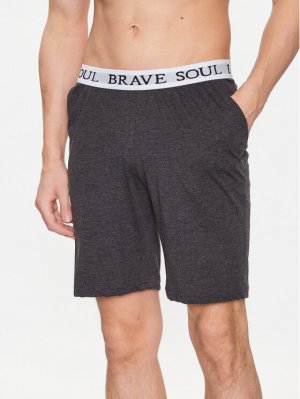 Пижамные шорты стандартного кроя, серый Brave Soul