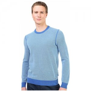 Пуловер мужской с круглым вырезом Marvelis, хлопок, размер: XXL, цвет: Голубой арт. 63101519 MARVELIS. Цвет: голубой