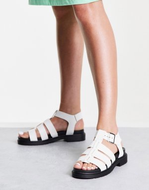 Белые «рыбацкие» сандалии из искусственной кожи на массивной подошве -Белый New Look
