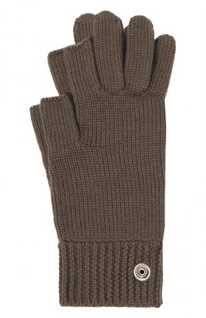 Шерстяные перчатки Rick Owens. Цвет: серый