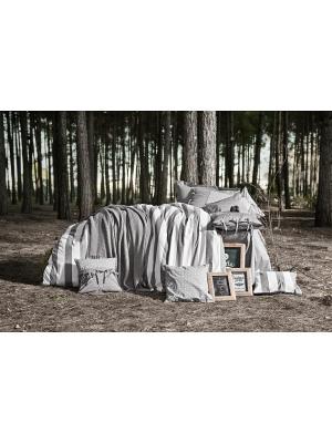 Комплект постельного белья BURTON Серый, пестротканый, 145ТС, 100% хлопок, евро ISSIMO Home. Цвет: серый