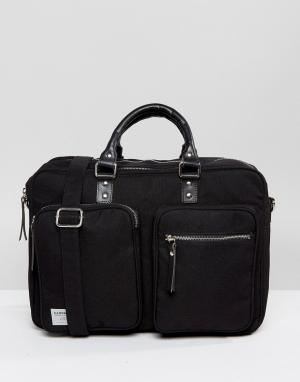 Черная сумка для ноутбука Arne Cordura Sandqvist. Цвет: черный