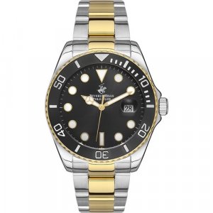 Наручные часы BP3328X.250, черный, золотой Beverly Hills Polo Club. Цвет: черный/белый/золотистый/серебристый