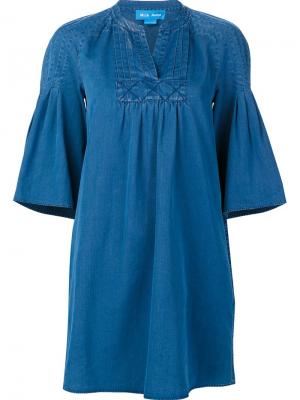 Платье с расклешенными рукавами Mih Jeans. Цвет: синий