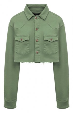 Джинсовая куртка 3x1. Цвет: зелёный