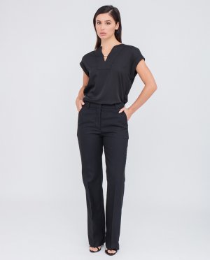 Прямые брюки с боковыми карманами женские , черный Calvin Klein. Цвет: черный