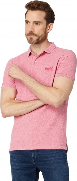 Рубашка-поло Classic Pique Polo , цвет Mid Pink Grit Superdry