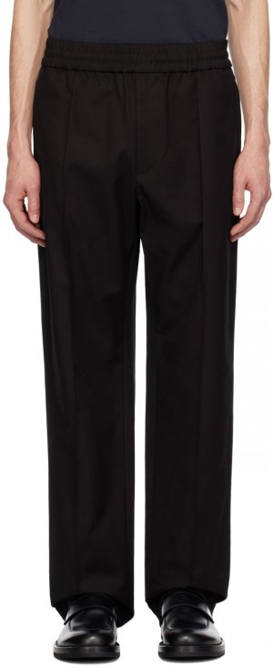 Черные брюки с защипенными швами Valentino
