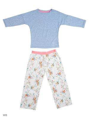 Пижама детская Burlesco. Цвет: бирюзовый, белый, голубой, розовый