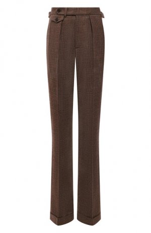 Шерстяные брюки Ralph Lauren. Цвет: коричневый