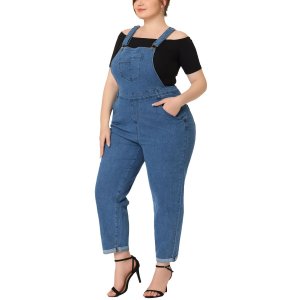 Женские повседневные эластичные регулируемые джинсовые комбинезоны больших размеров, джинсы, брюки, Agnes Orinda