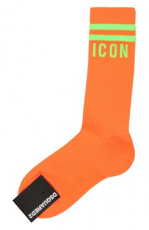 Хлопковые носки Icon Dsquared2. Цвет: оранжевый
