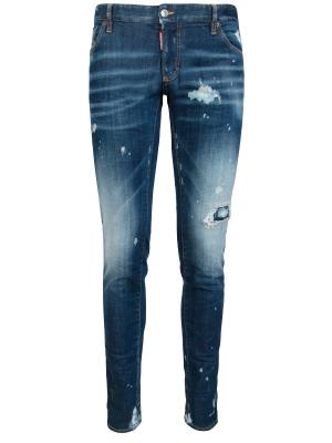Зауженные джинсы DSQUARED2. Цвет: синий