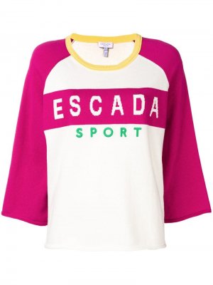 Свитер с круглым вырезом и логотипом Escada Sport