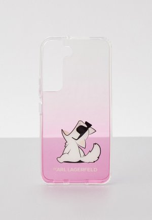 Чехол для телефона Karl Lagerfeld Galaxy S22 из силикона и пластика с принтом Choupette Fun. Цвет: розовый