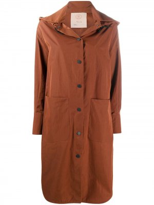 Пальто оверсайз Qwait с капюшоном Tela. Цвет: коричневый