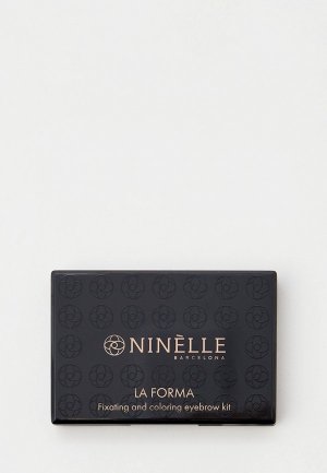 Набор для макияжа бровей Ninelle фиксации и окрашивания LA FORMA №652, серо-коричневый. Цвет: разноцветный