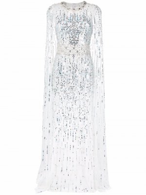 Вечернее платье Lux с пайетками Jenny Packham. Цвет: серый