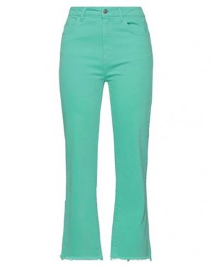 Джинсовые брюки JUCCA. Цвет: зеленый