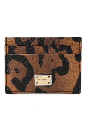 Футляр для кредитных карт Dolce & Gabbana. Цвет: коричневый