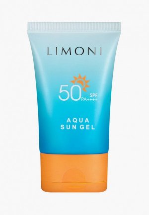 Крем солнцезащитный Limoni гель для лица и тела корейский / SPF 50+РА++++ Aqua Sun Gel 50 ml. Цвет: голубой