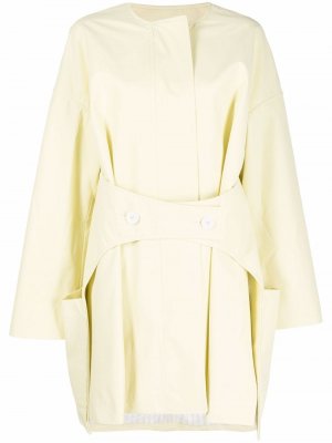 Пальто с пуговицами Nina Ricci. Цвет: желтый