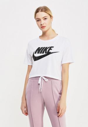 Футболка Nike Sportswear Essential Womens Short-Sleeve Cropped Top. Цвет: белый