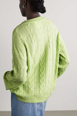 LISA YANG кашемировый свитер Vilma фактурной вязки, салатовый