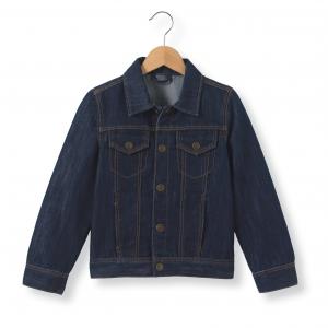 Куртка джинсовая, 3-12 лет La Redoute Collections. Цвет: темно-синий