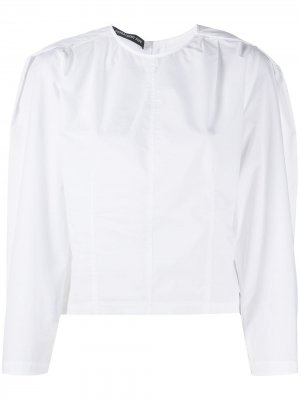 Блузка с пышными рукавами и вставками Department 5. Цвет: белый