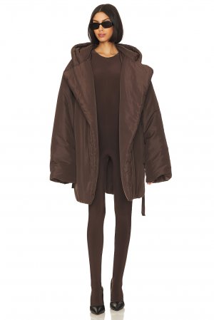 Пальто Hooded Sleeping Bag Car, цвет Chocolate Norma Kamali