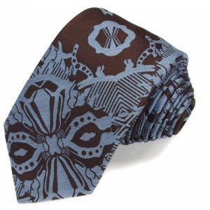 Темный галстук с красивым орнаментом 816026 Christian Lacroix. Цвет: голубой