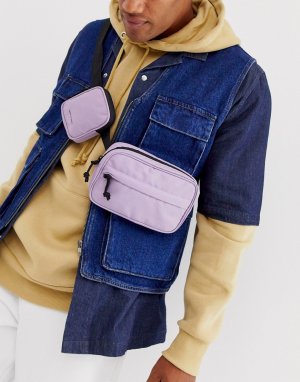 Сиреневая сумка-кошелек на пояс с карманами -Фиолетовый ASOS DESIGN