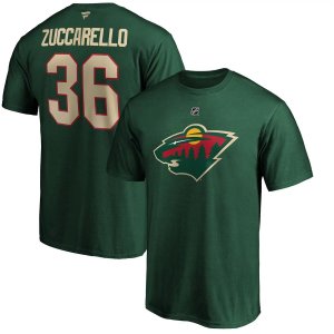 Мужские фирменные коврики Zuccarello Green Minnesota Wild Аутентичная футболка с именем и номером команды Fanatics
