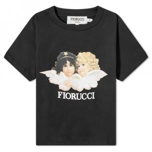 Классическая укороченная футболка Angel, черный Fiorucci